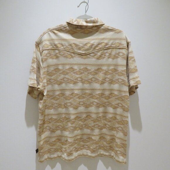 HOWLER BROS. Ranchero Polo Shirt Taki Jacquard Brown Rice Western Pearl Snap - Picture 11 of 16